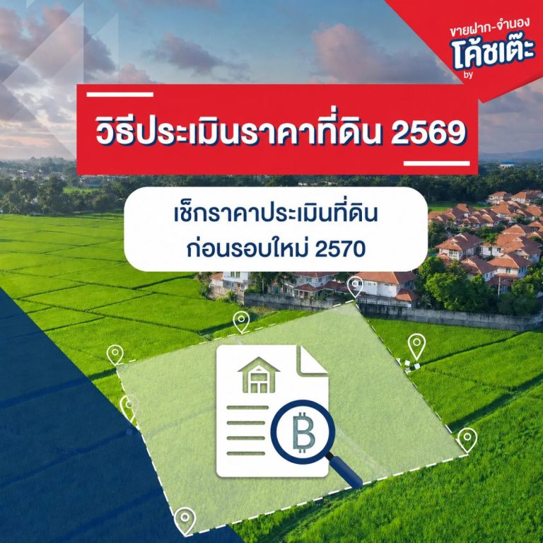 วิธีประเมินราคาที่ดิน 2569 เช็กราคาประเมินที่ดินก่อนรอบใหม่ 2570